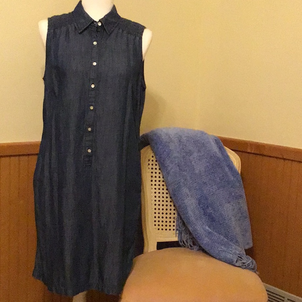 Talbots denim sleeveless dress